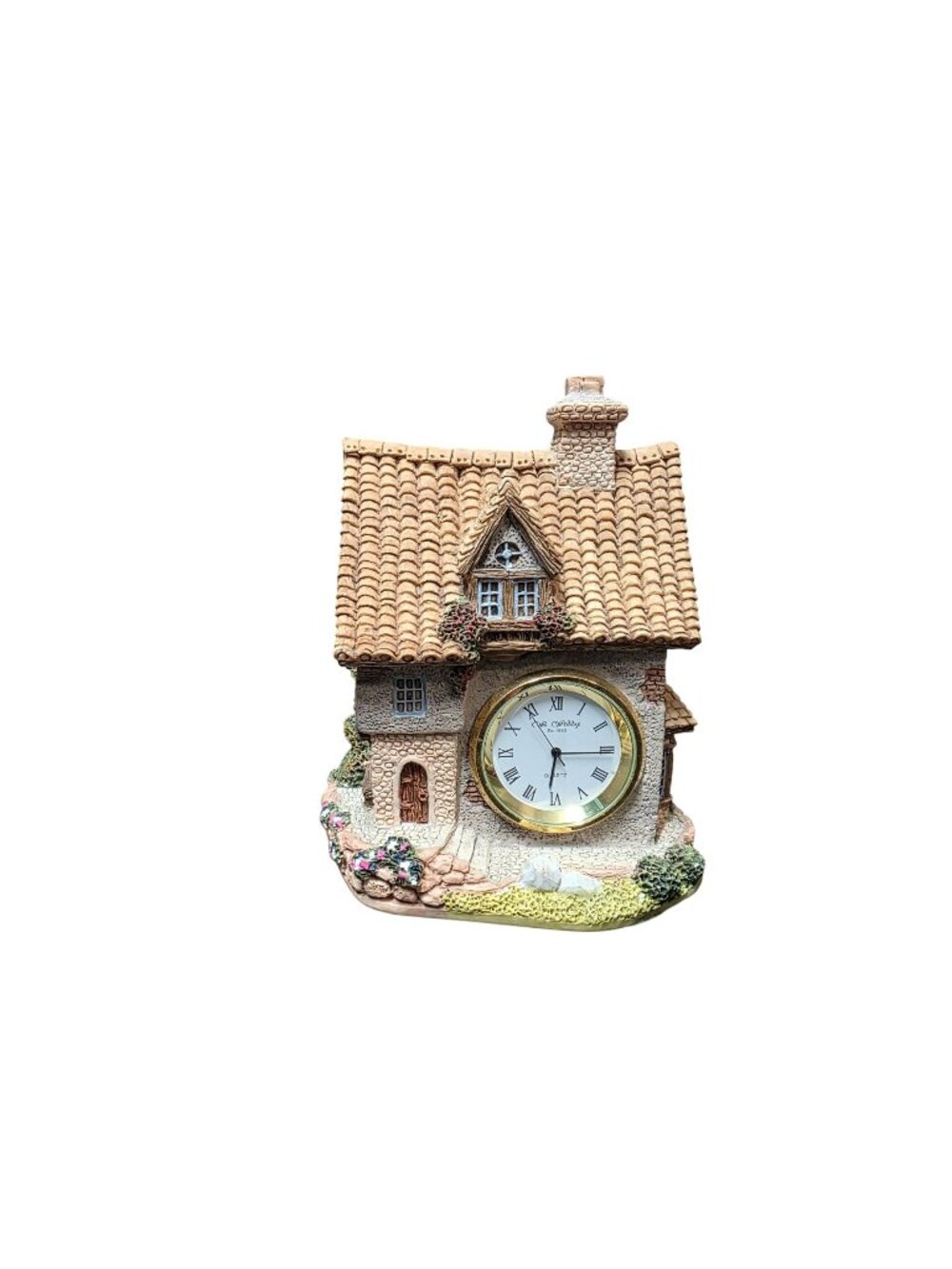 Vintage Wm Widdop Country Cottage House Home Quartz Clock Tabletop